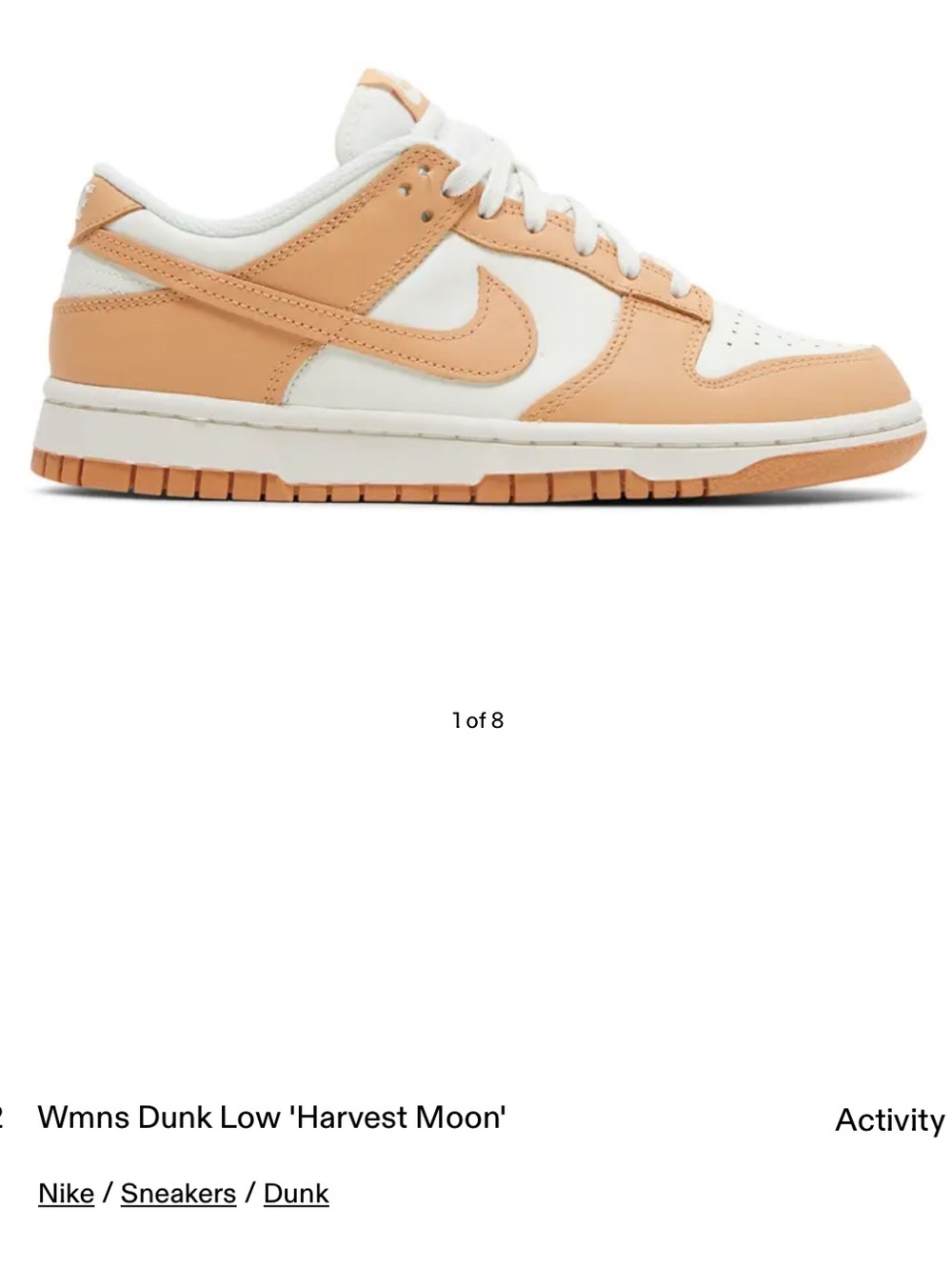 Nike Sneakers Women’s Dunk Low in Harvest Moons Fashion Shoes